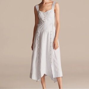 NWT! Rebecca Taylor Pinstripe Midi Tank Dress Sz 12